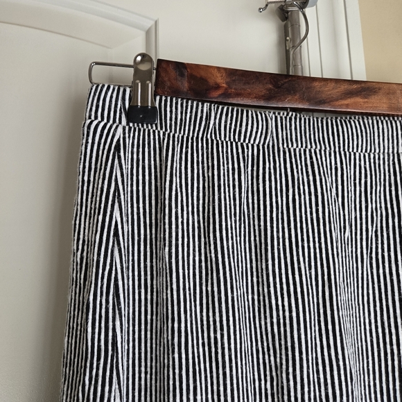Caution To The Wind • Women's Black and White Striped Midi Skirt - Picture 5 of 7